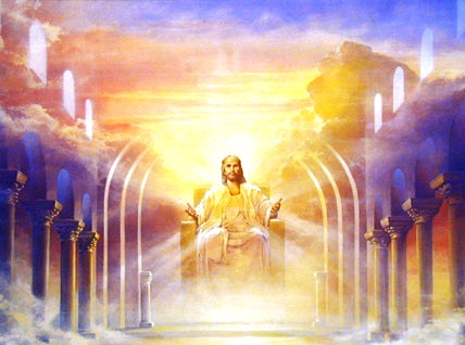 trono, jesús, cielo, donde