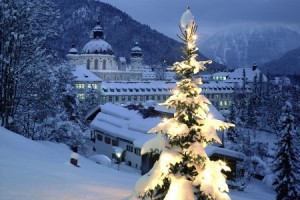 navidad, arbol, nieve