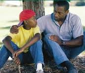 padre, hijo, conviviendo, enseñando, amor