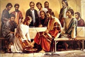 jesús, discipulos, humillación, lavo los pies