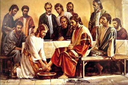 jesús, discipulos, humillación, lavo los pies