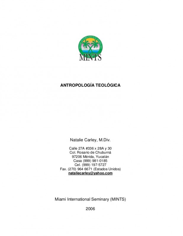 antropología, teológica, natalie, carley